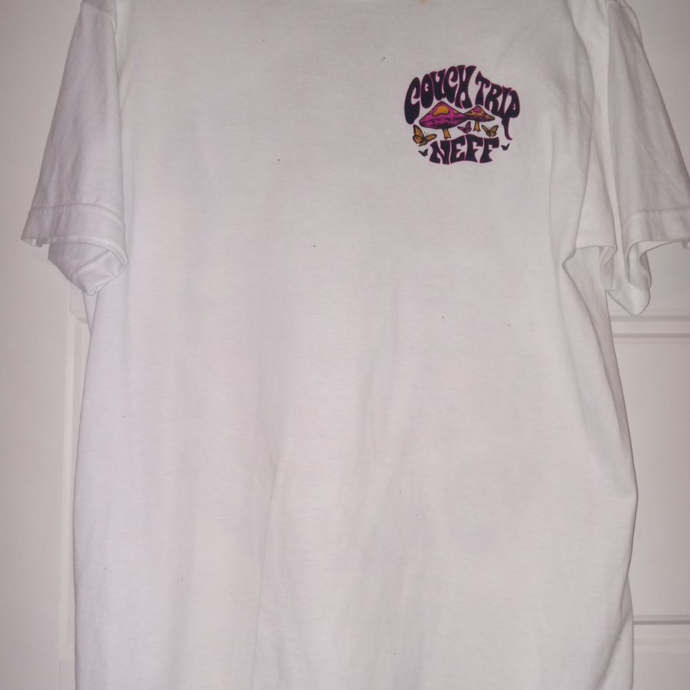 Neff White Tee with Purple Graphic
